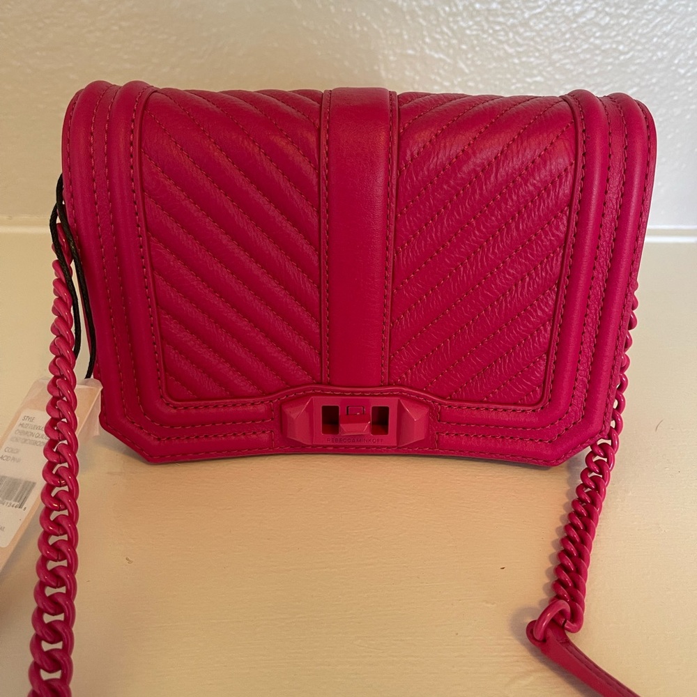 Rebecca Minkoff Small Quilted Chevron Leather Crossbody Bag